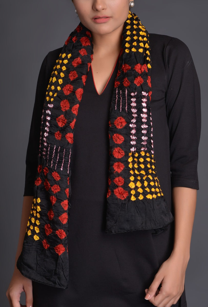 Black Gaji Silk Stole