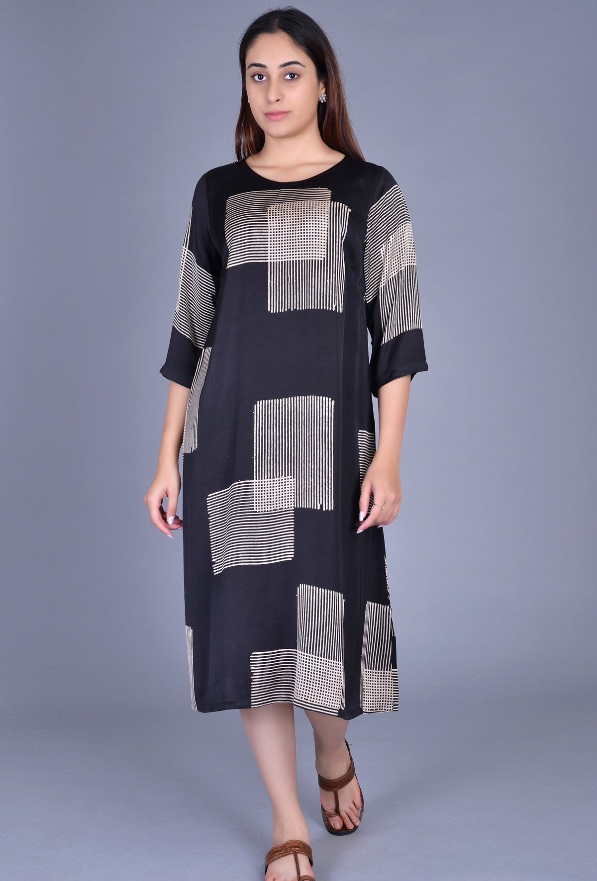 Black Modal Silk Dress