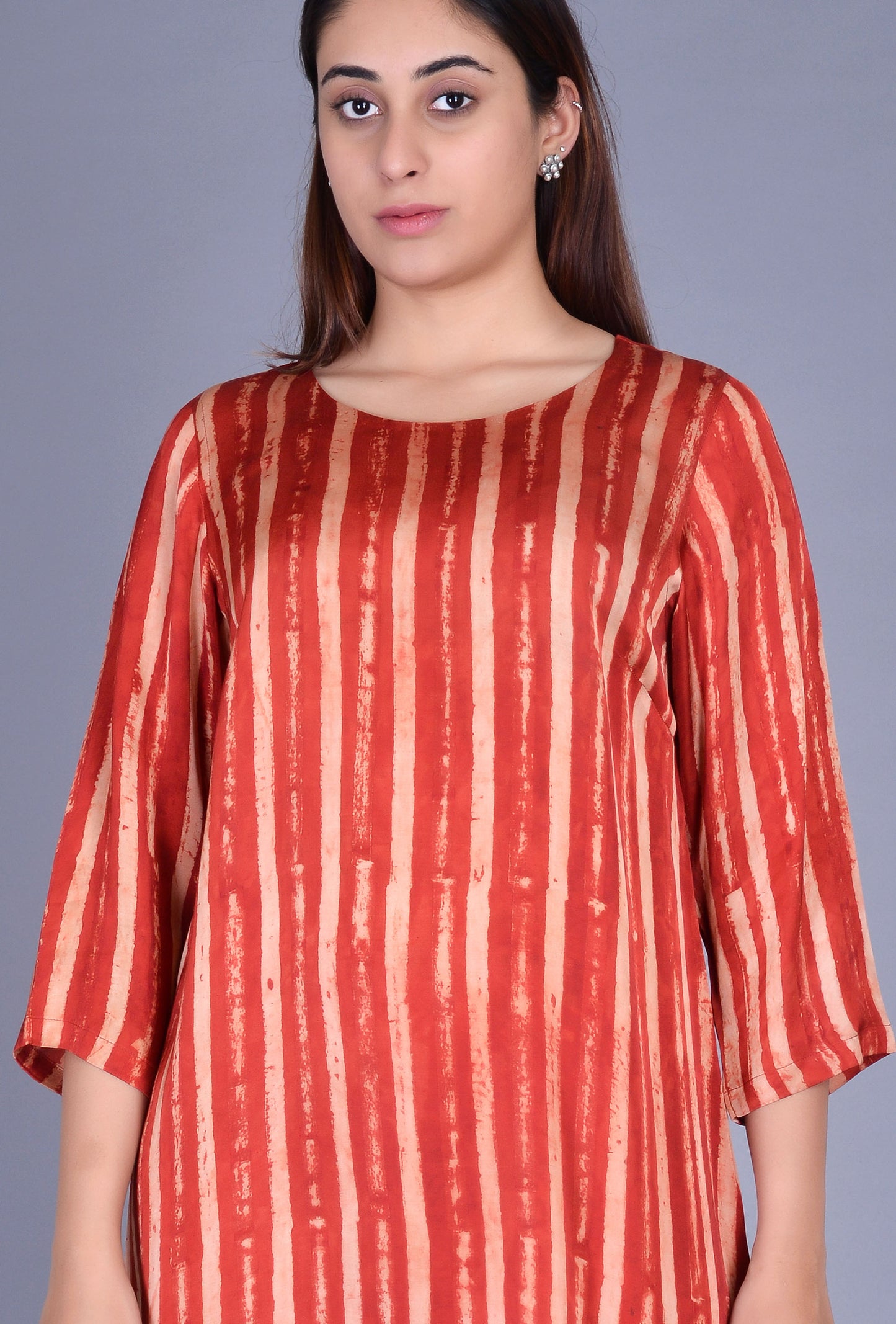 Striped Modal Silk Dress