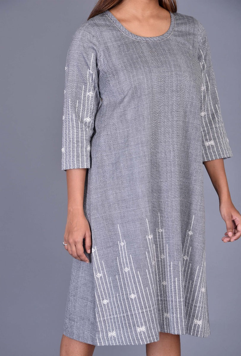Grey Kala cotton Dress