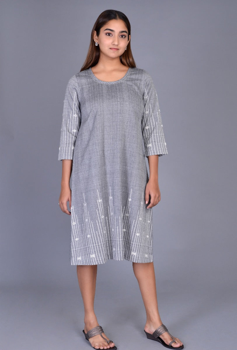 Grey Kala cotton Dress