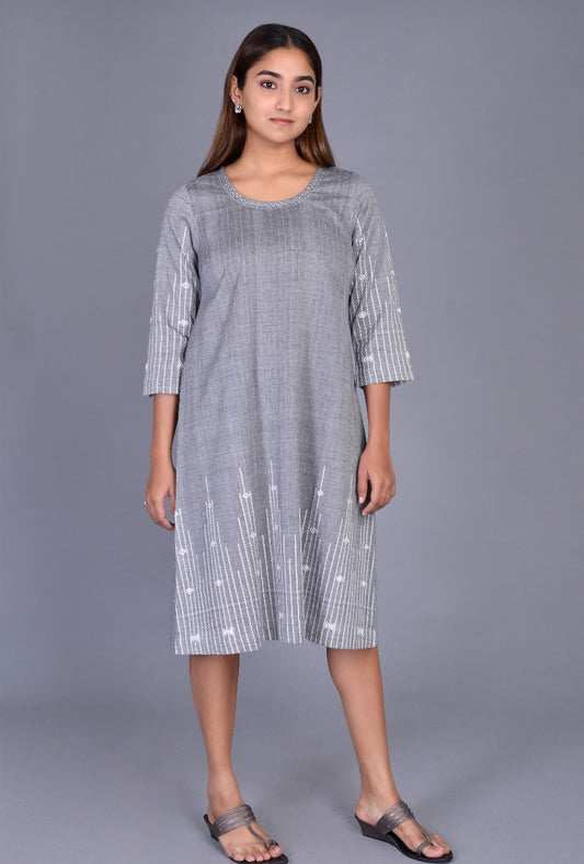 Grey Kala cotton Dress