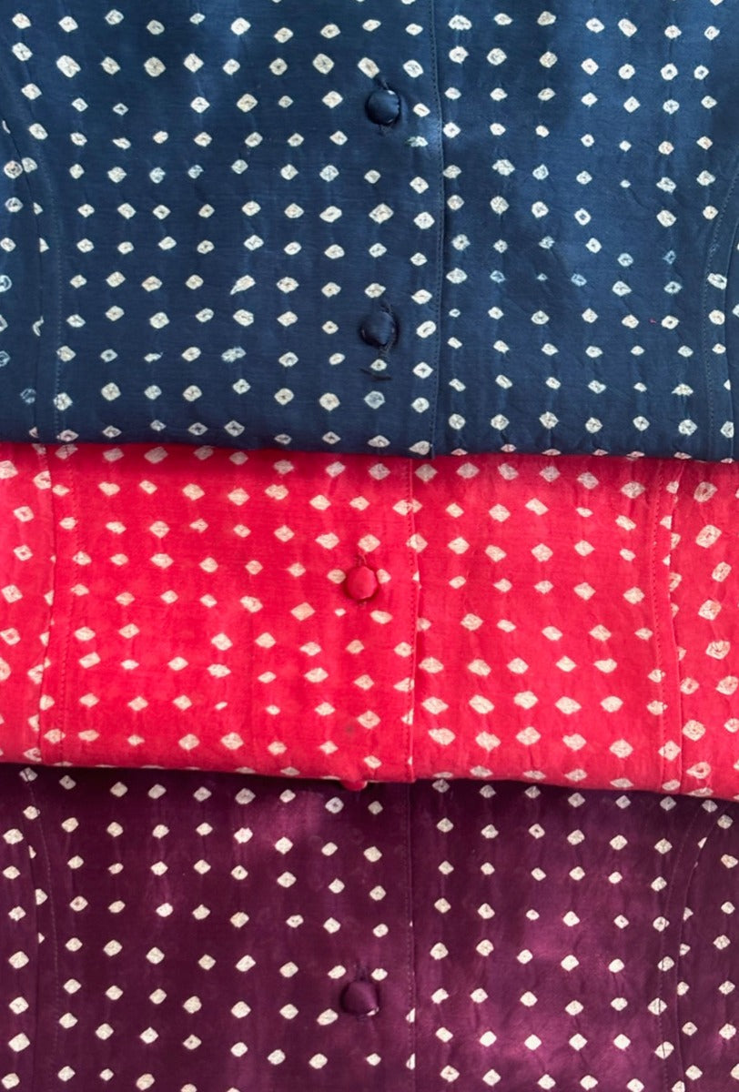 Chanderi Bandhani Shirt