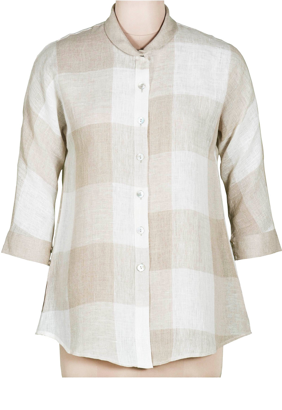 CHECKED LINEN SHIRT