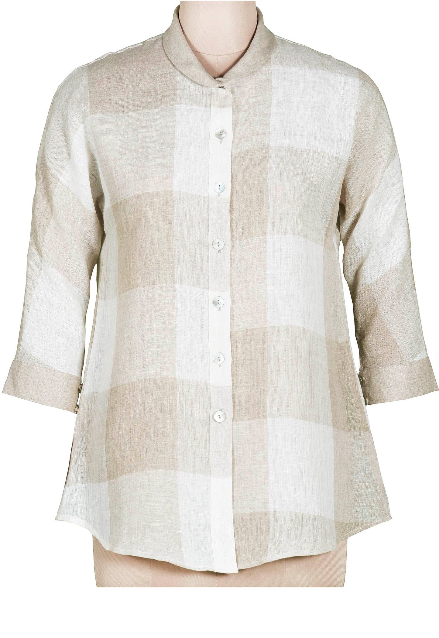 CHECKED LINEN SHIRT
