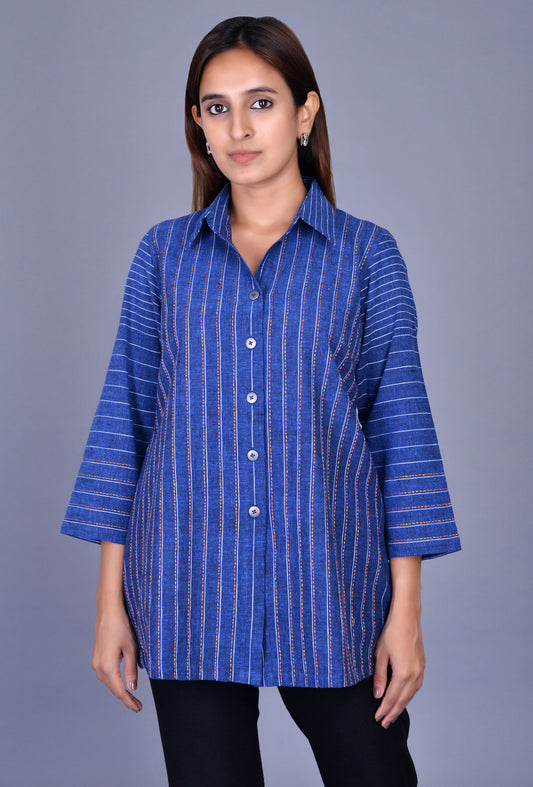 Blue cotton Shirt