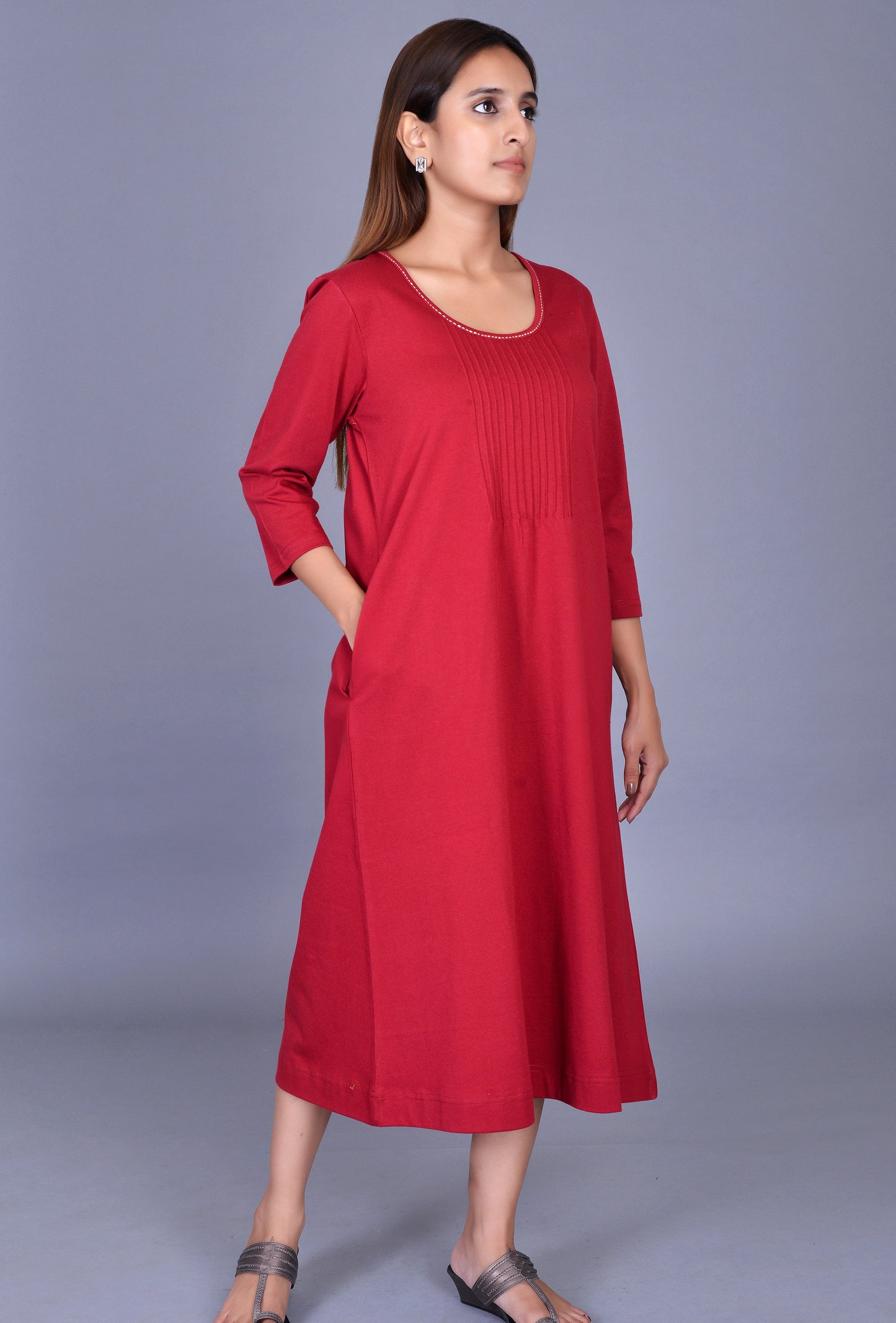 Knit Pintuck Dress