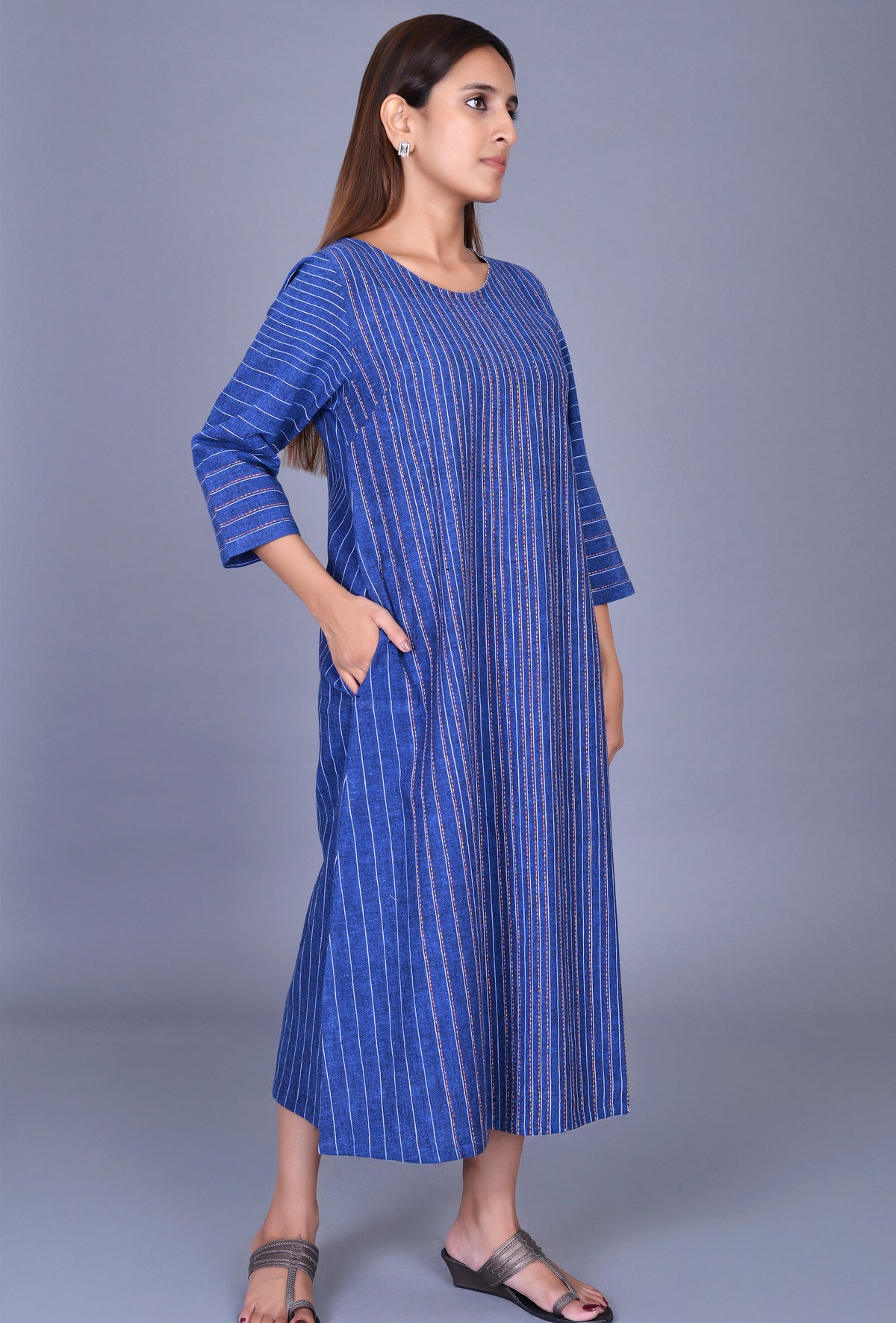 Blue Cotton Dress