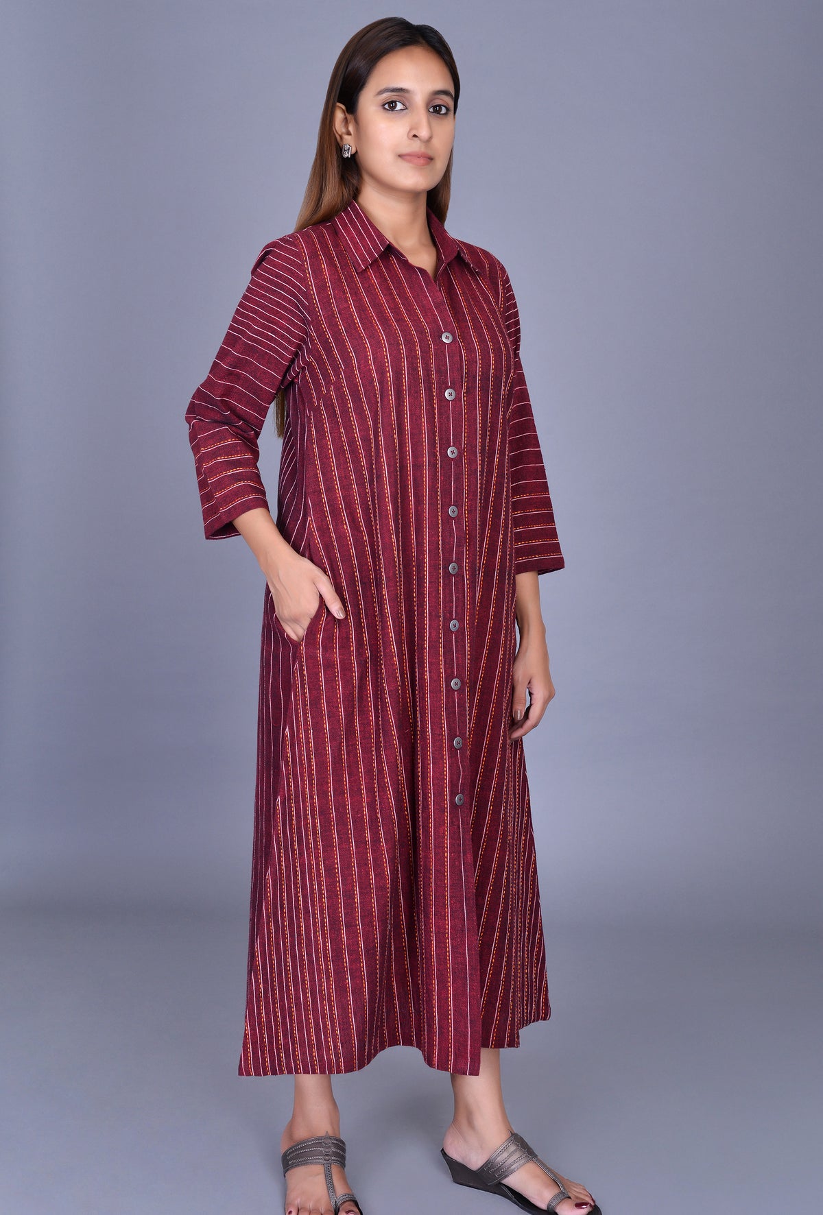 Striped cotton Dress
