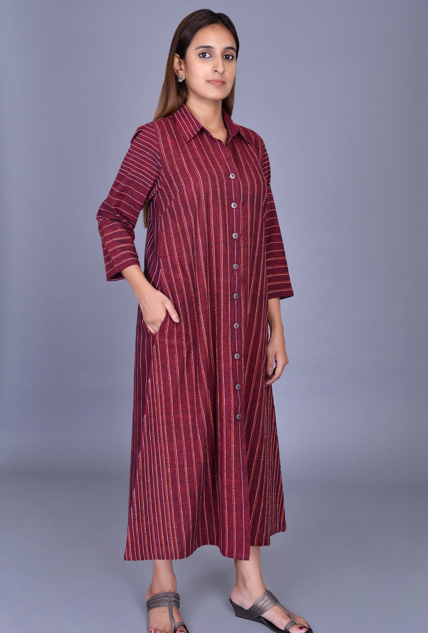 Striped cotton Dress