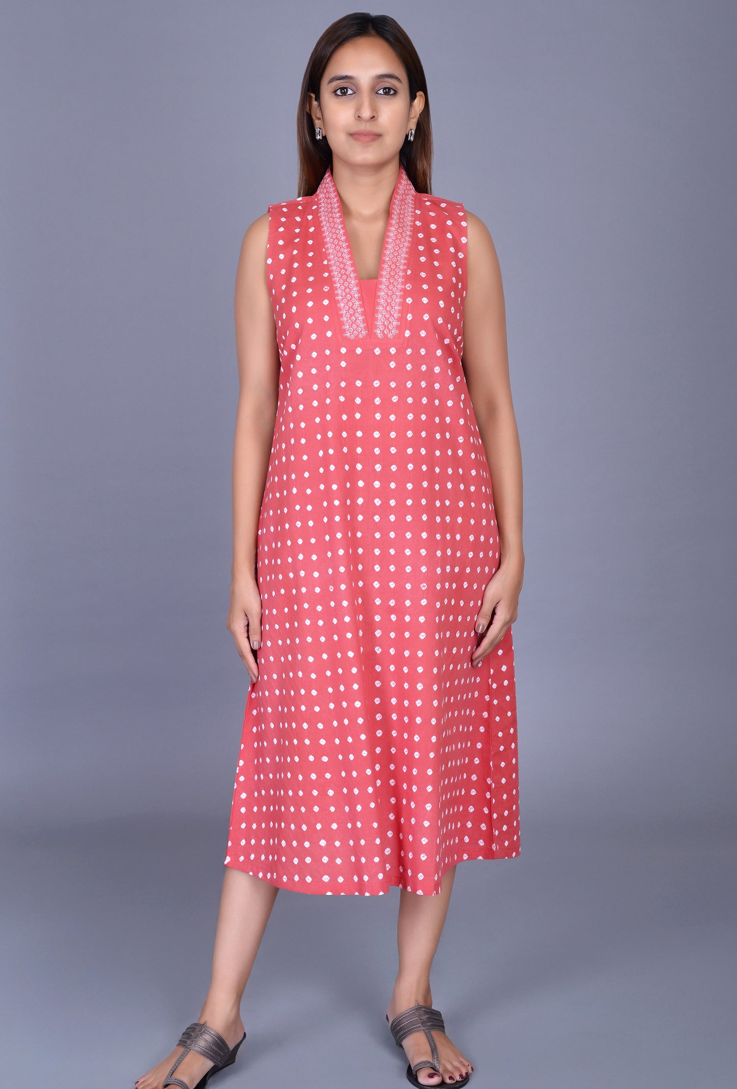 Cotton Bandhani Dress