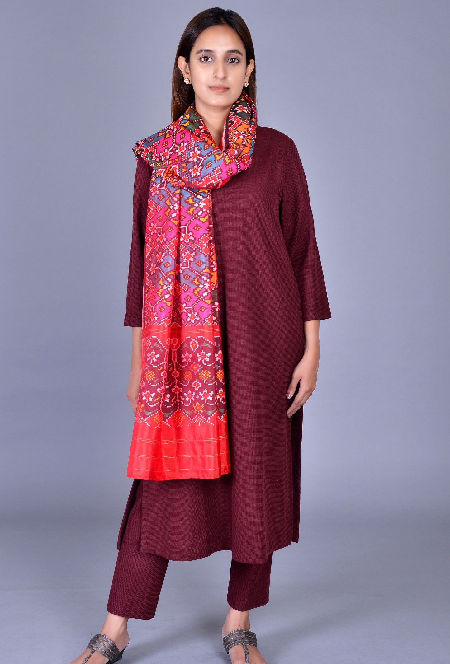 Multi-colored Silk Patola Dupatta