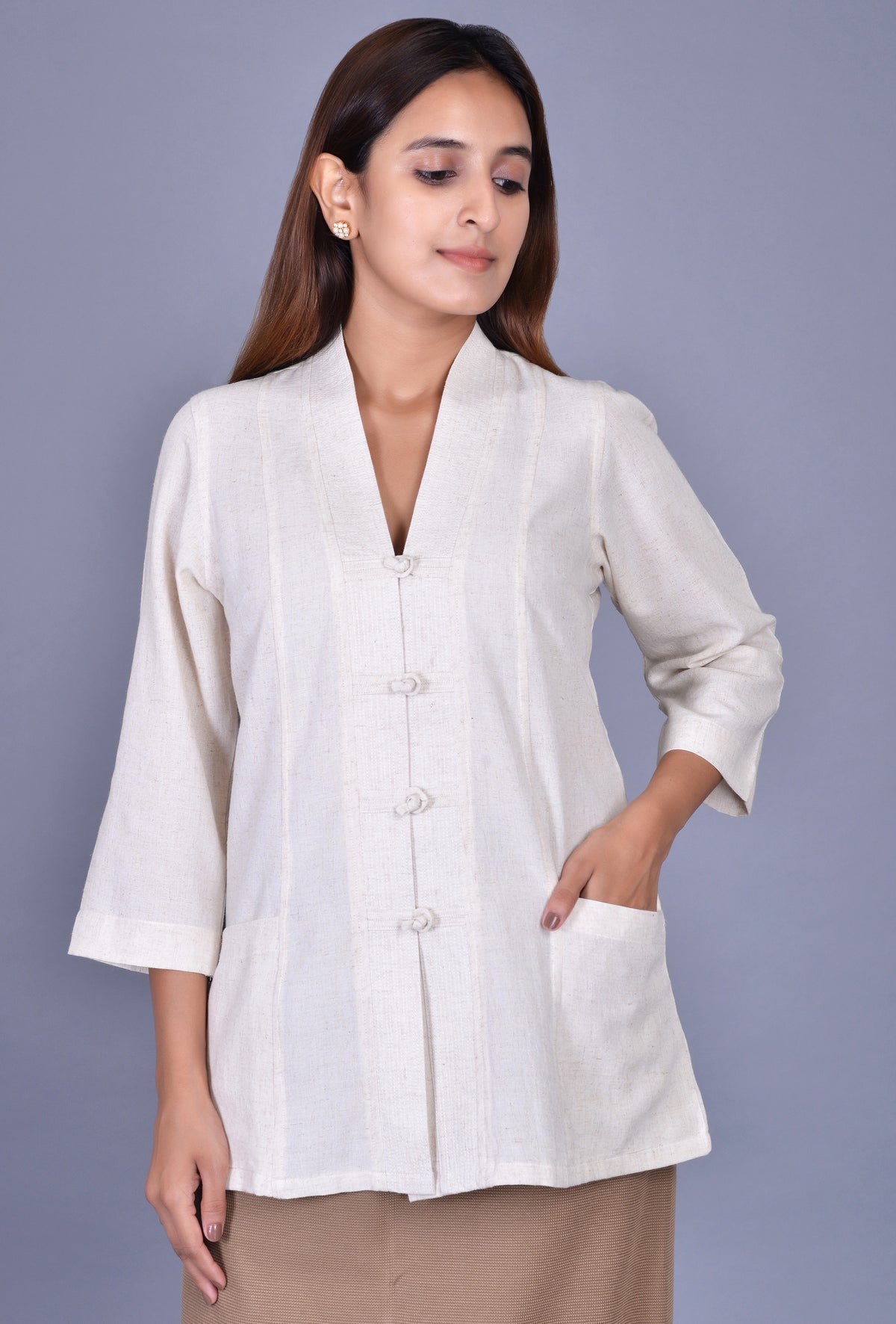 Off White Linen Jacket