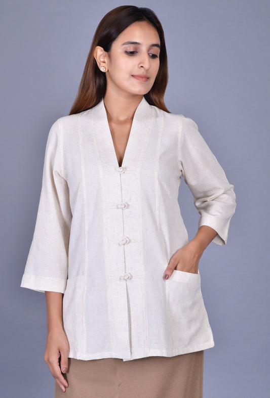 Off White Linen Jacket