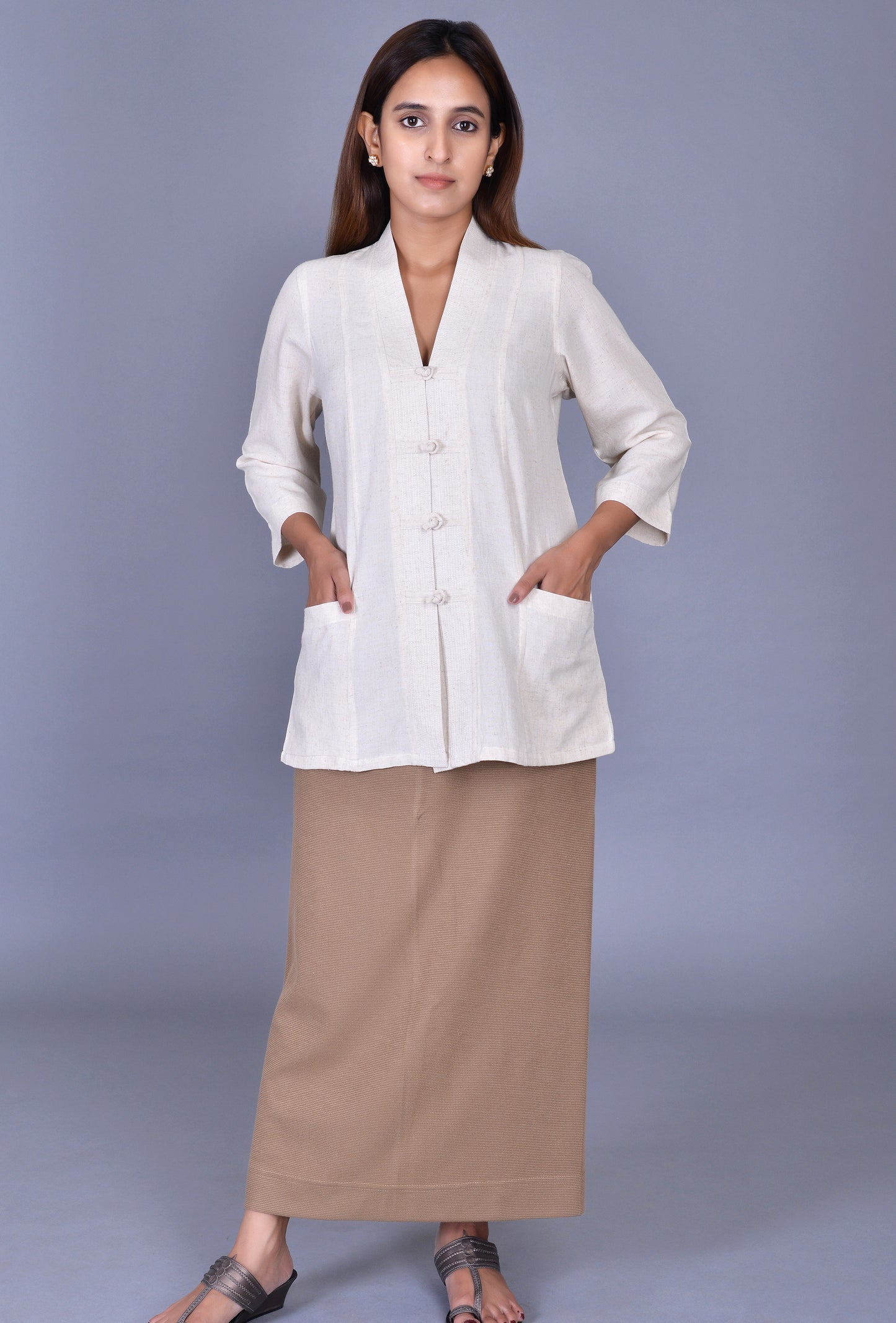 Off White Linen Jacket