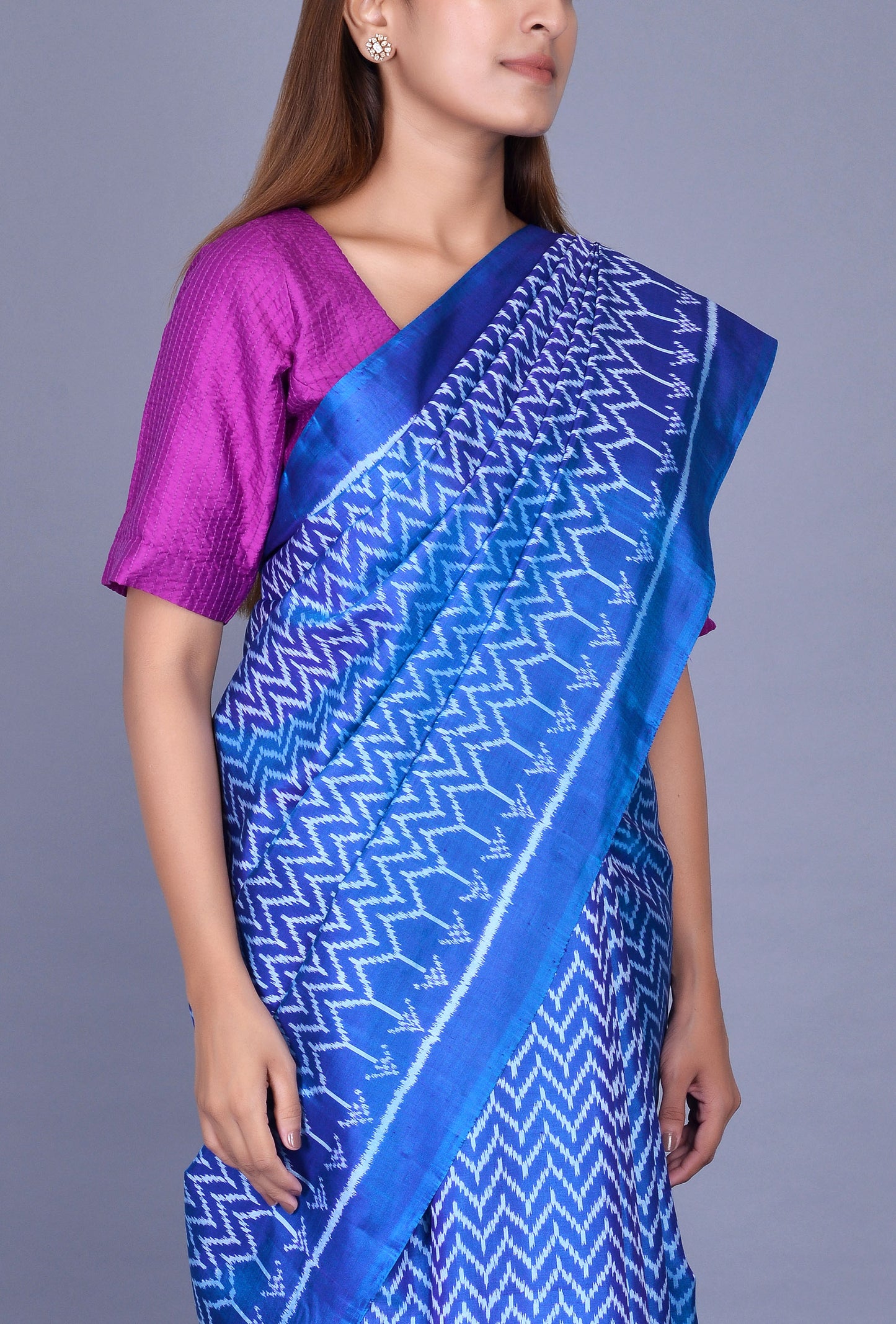 Blue Silk Patola Saree