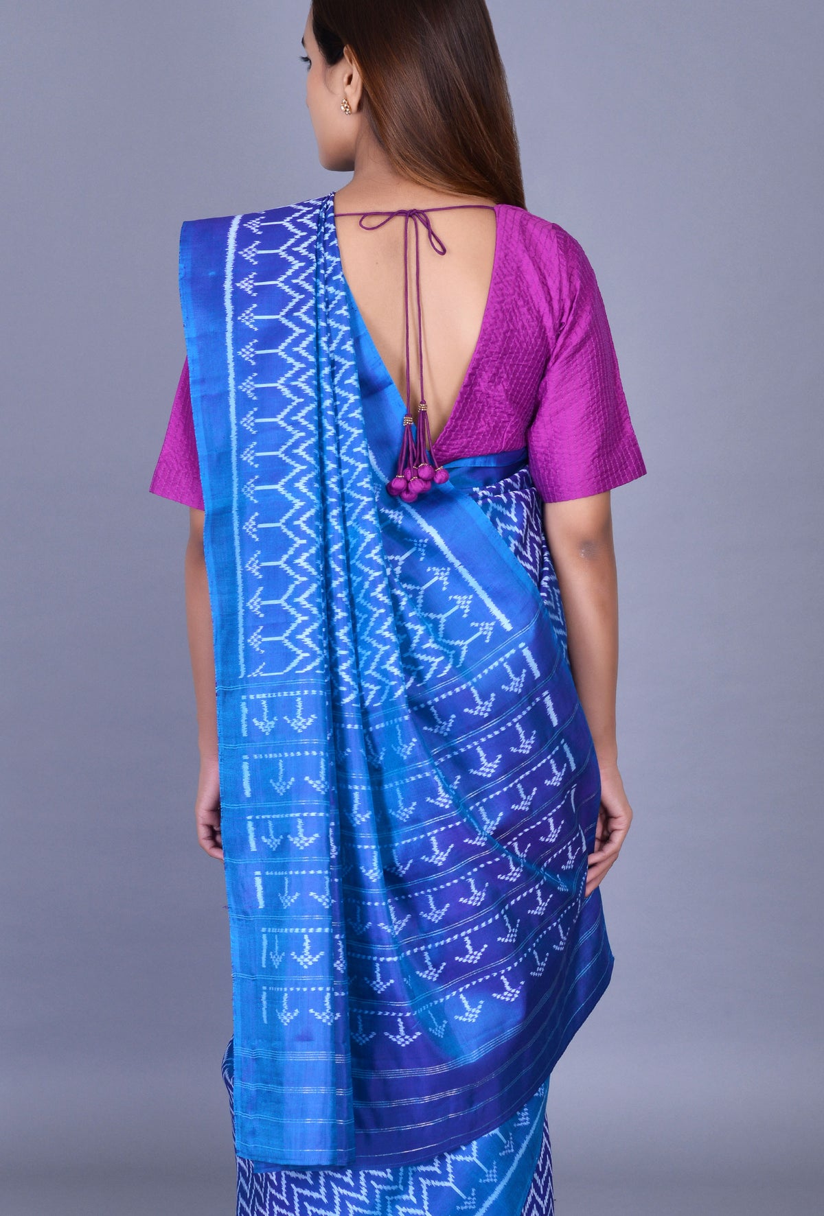 Blue Silk Patola Saree