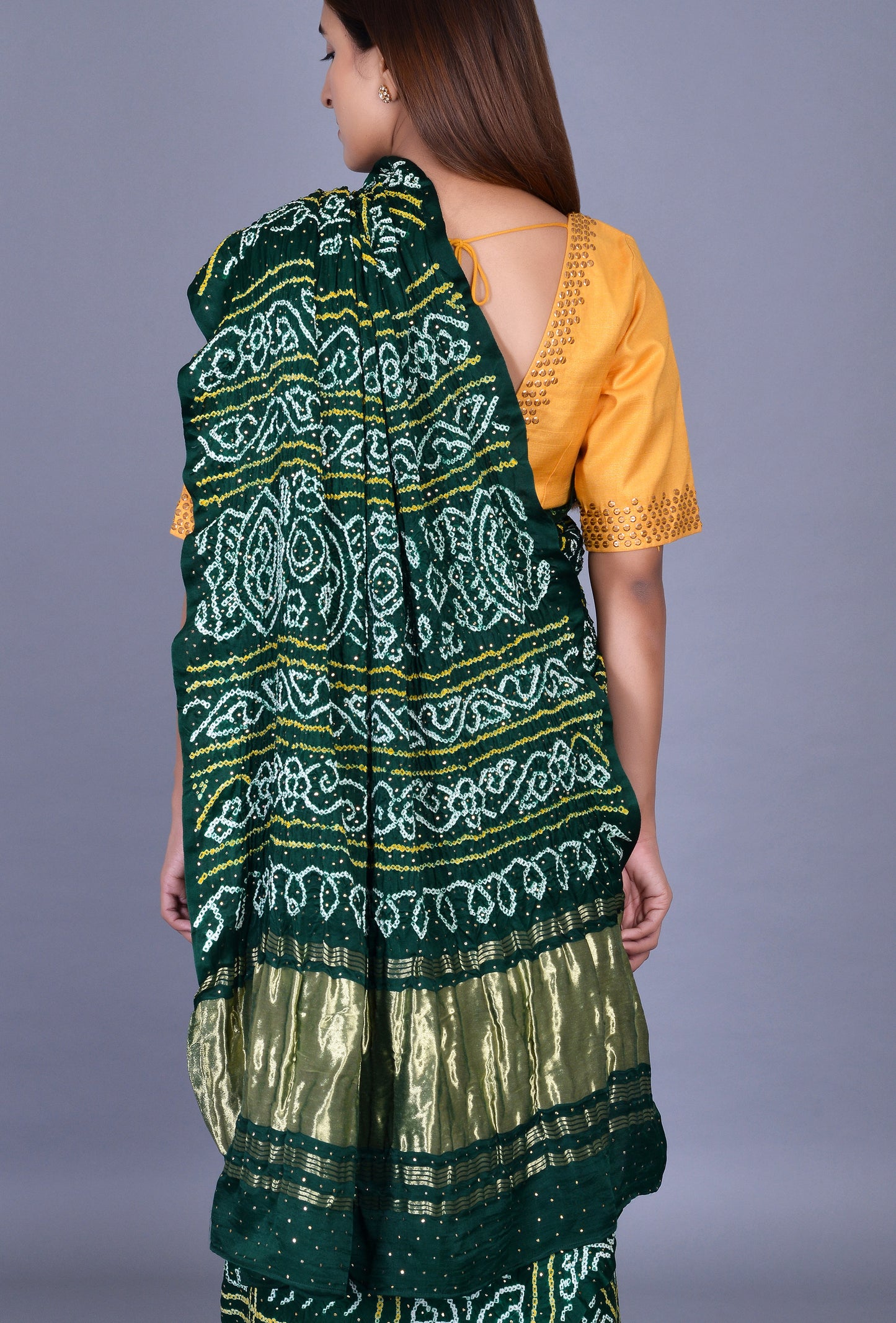 Green Gaji Silk Saree