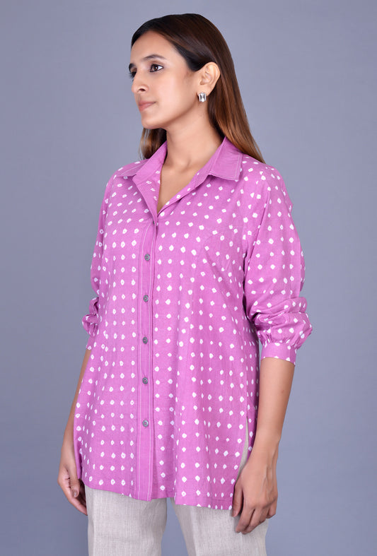 Cotton Bandhani Shirt