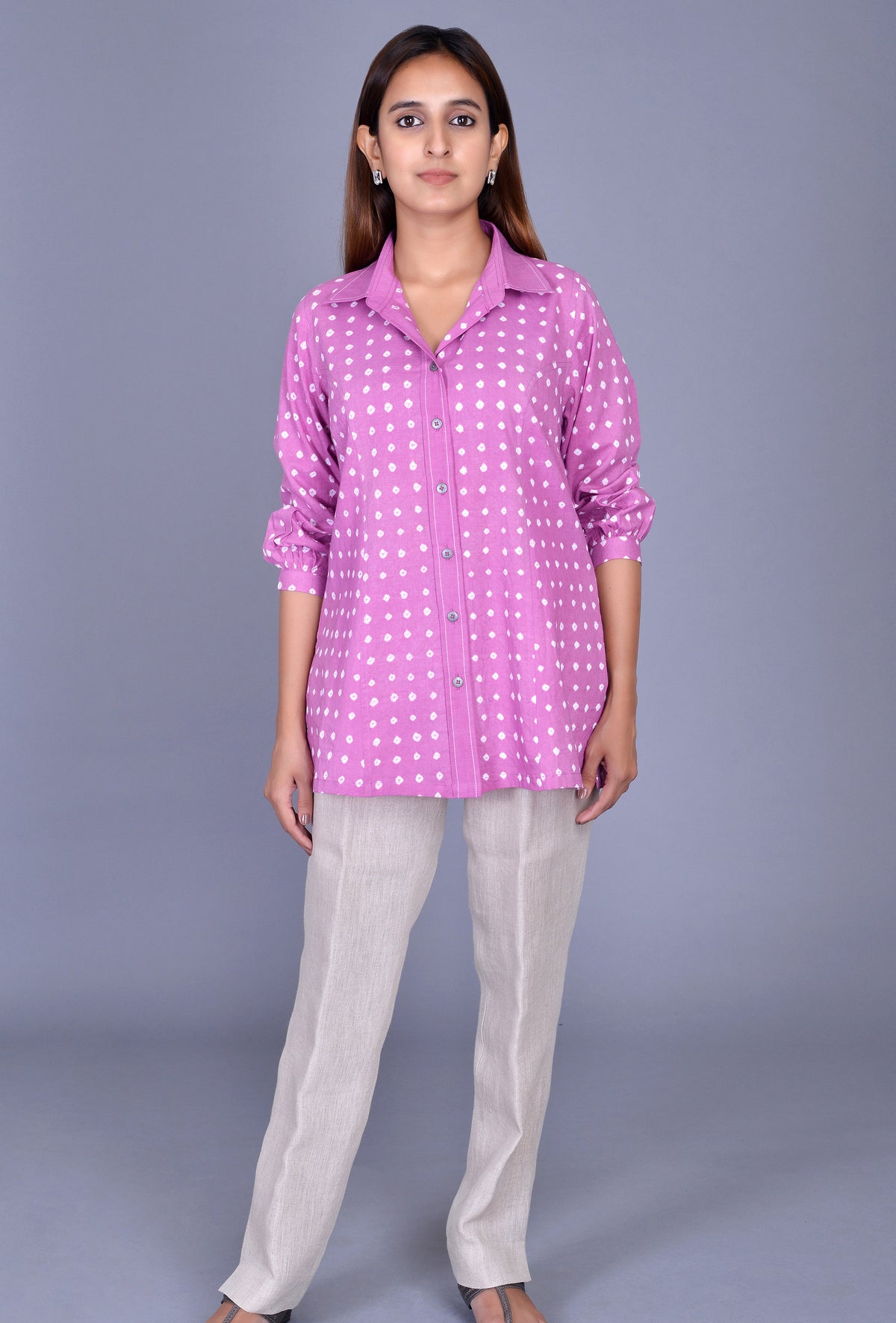 Cotton Bandhani Shirt