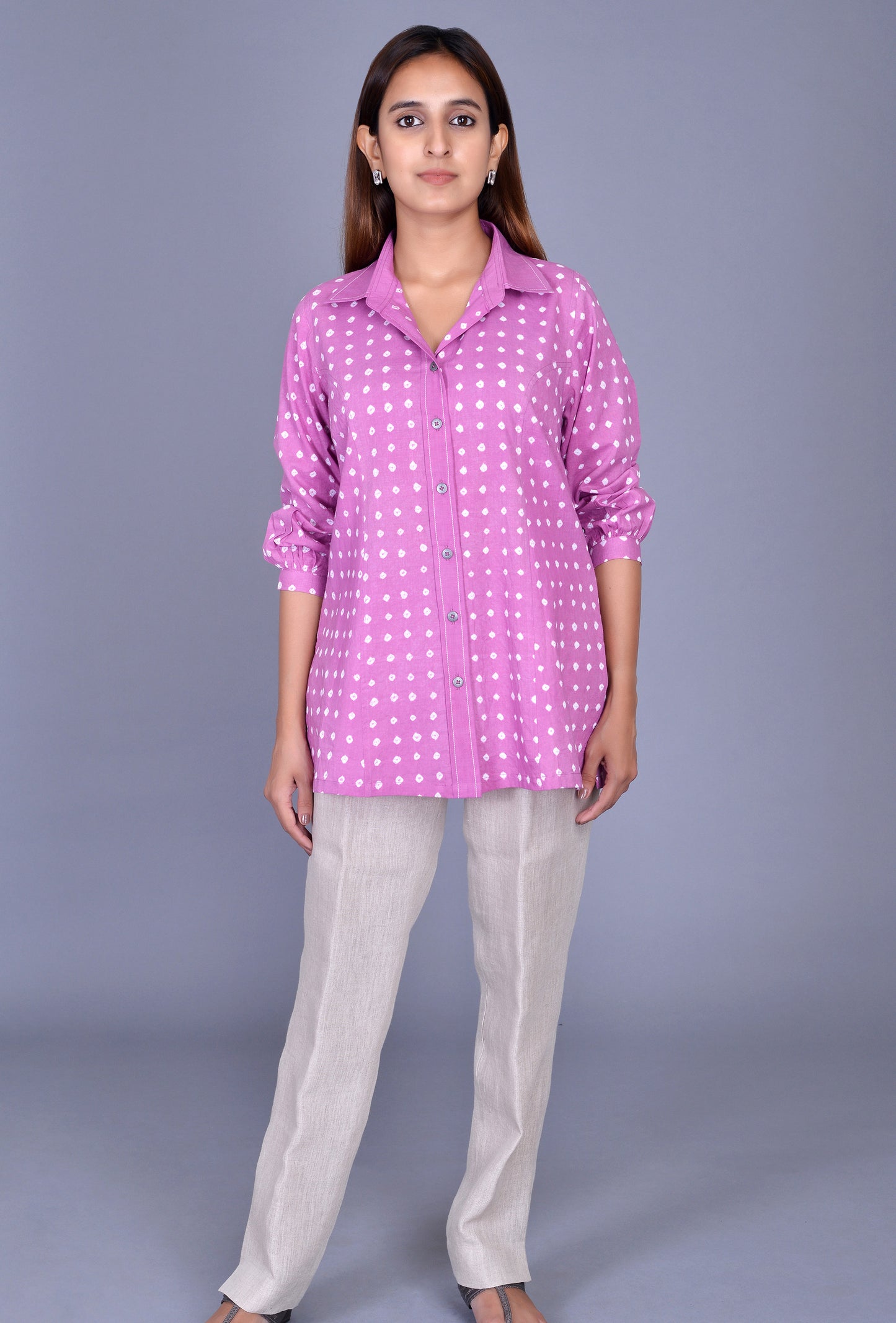 Cotton Bandhani Shirt