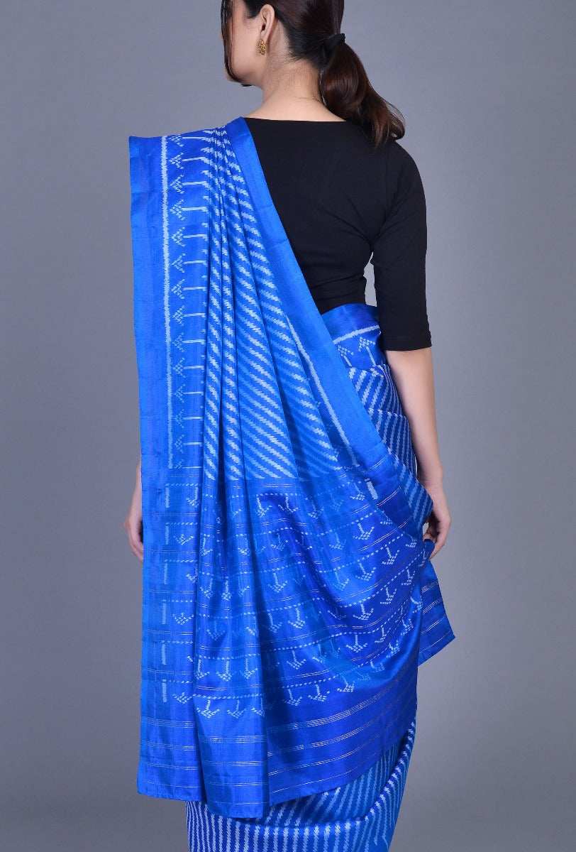 Blue Silk Patola Saree