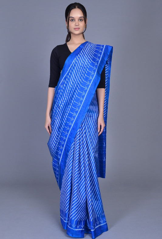 Blue Silk Patola Saree