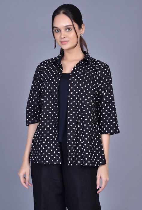 Cotton Bandhani Over Shirt