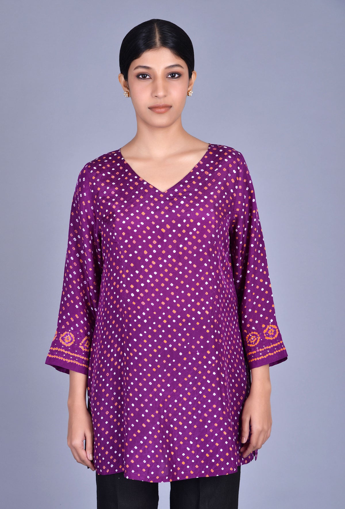 Silk Bandhani Kurti