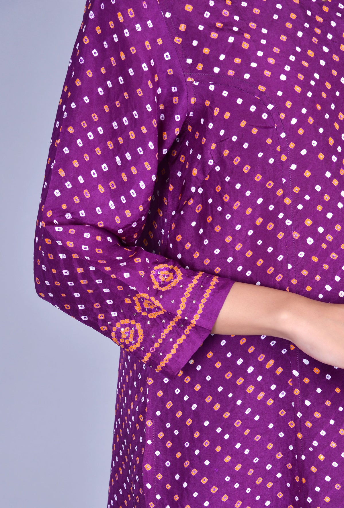 Silk Bandhani Kurti