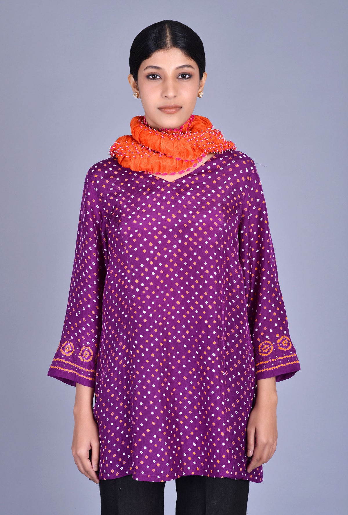 Silk Bandhani Kurti