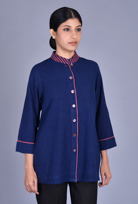 Indigo Khadi Cotton shirt