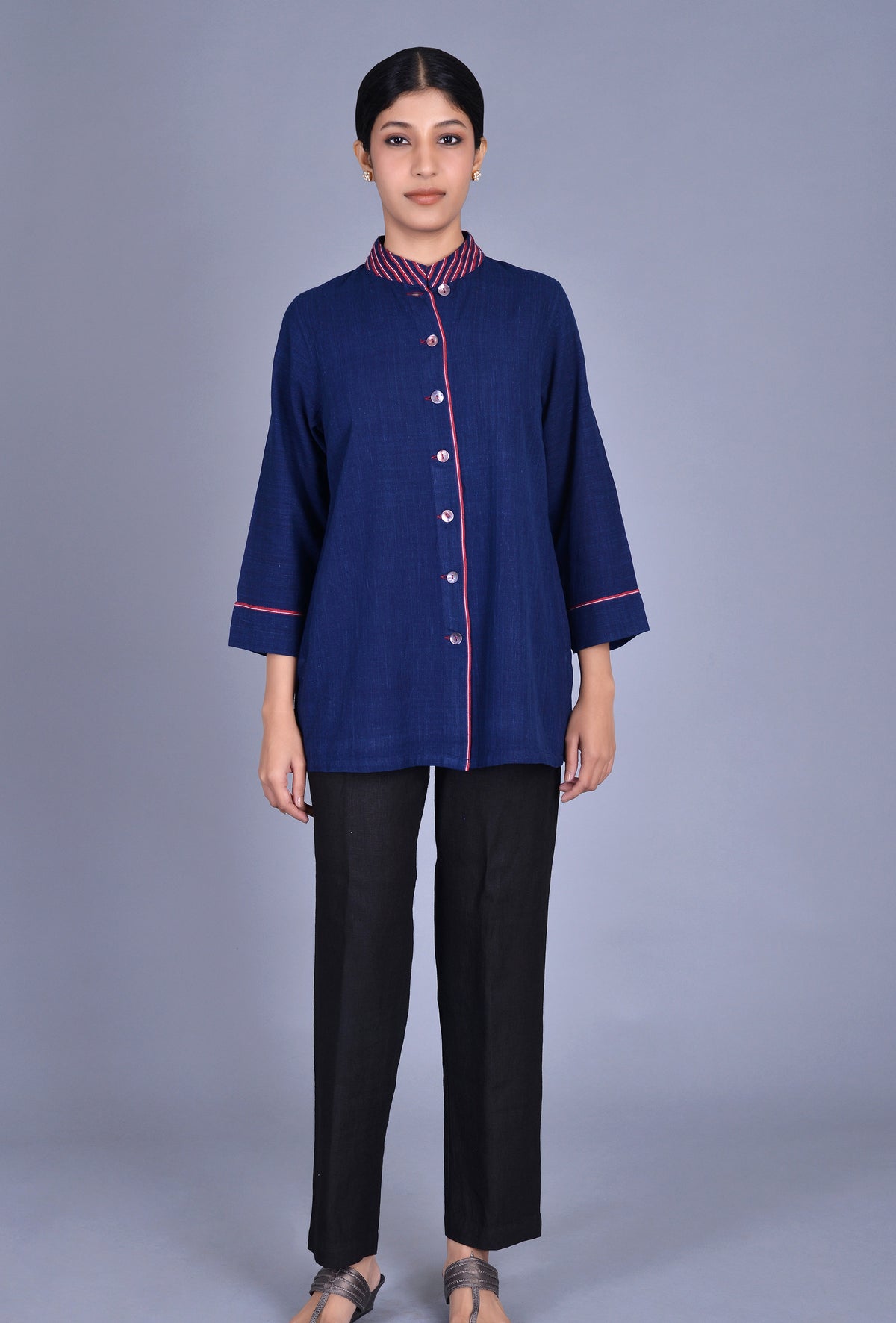 Indigo Khadi Cotton shirt