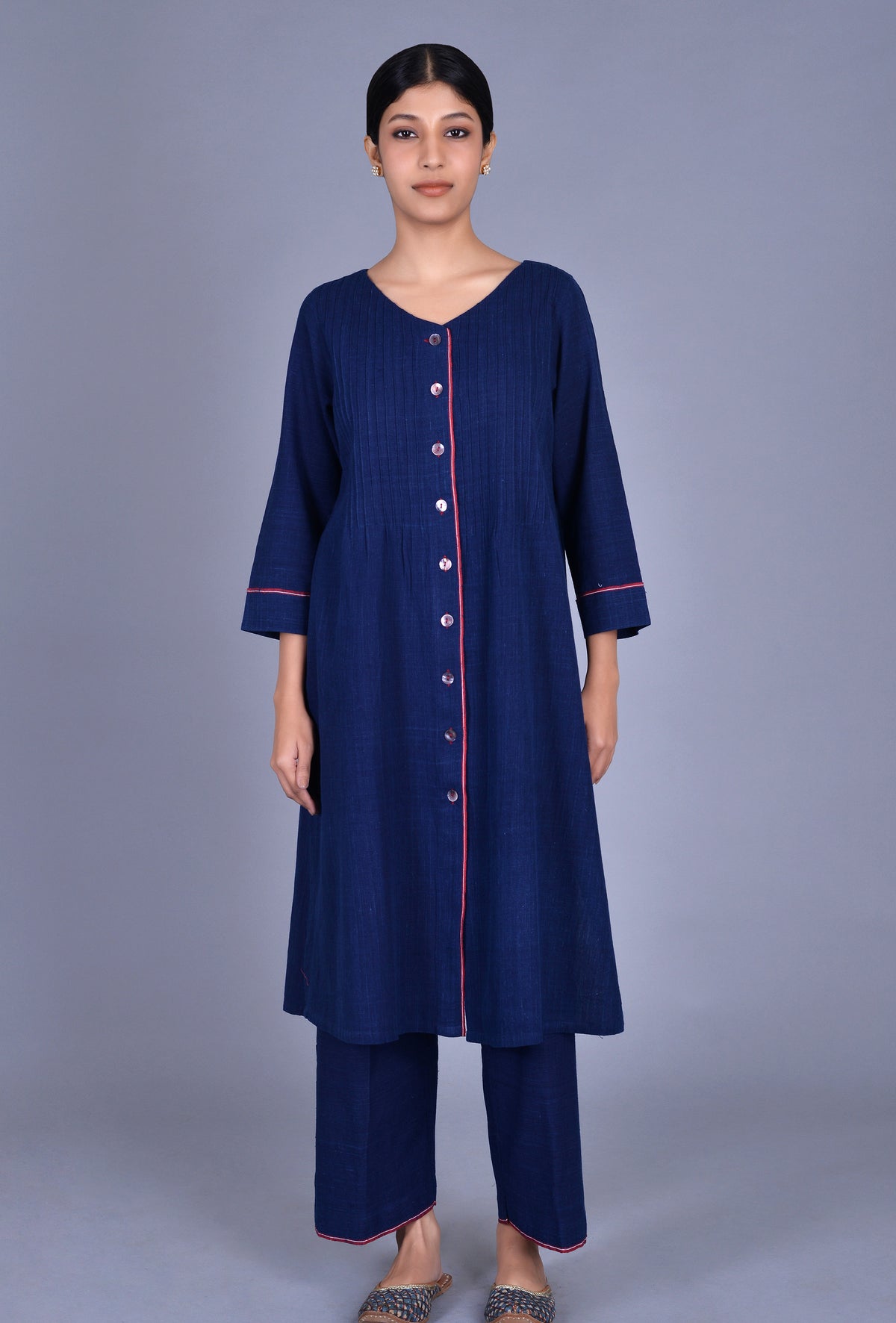 Indigo Khadi Cotton Kurta