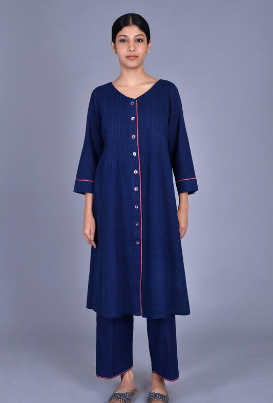 Indigo Khadi Cotton Kurta