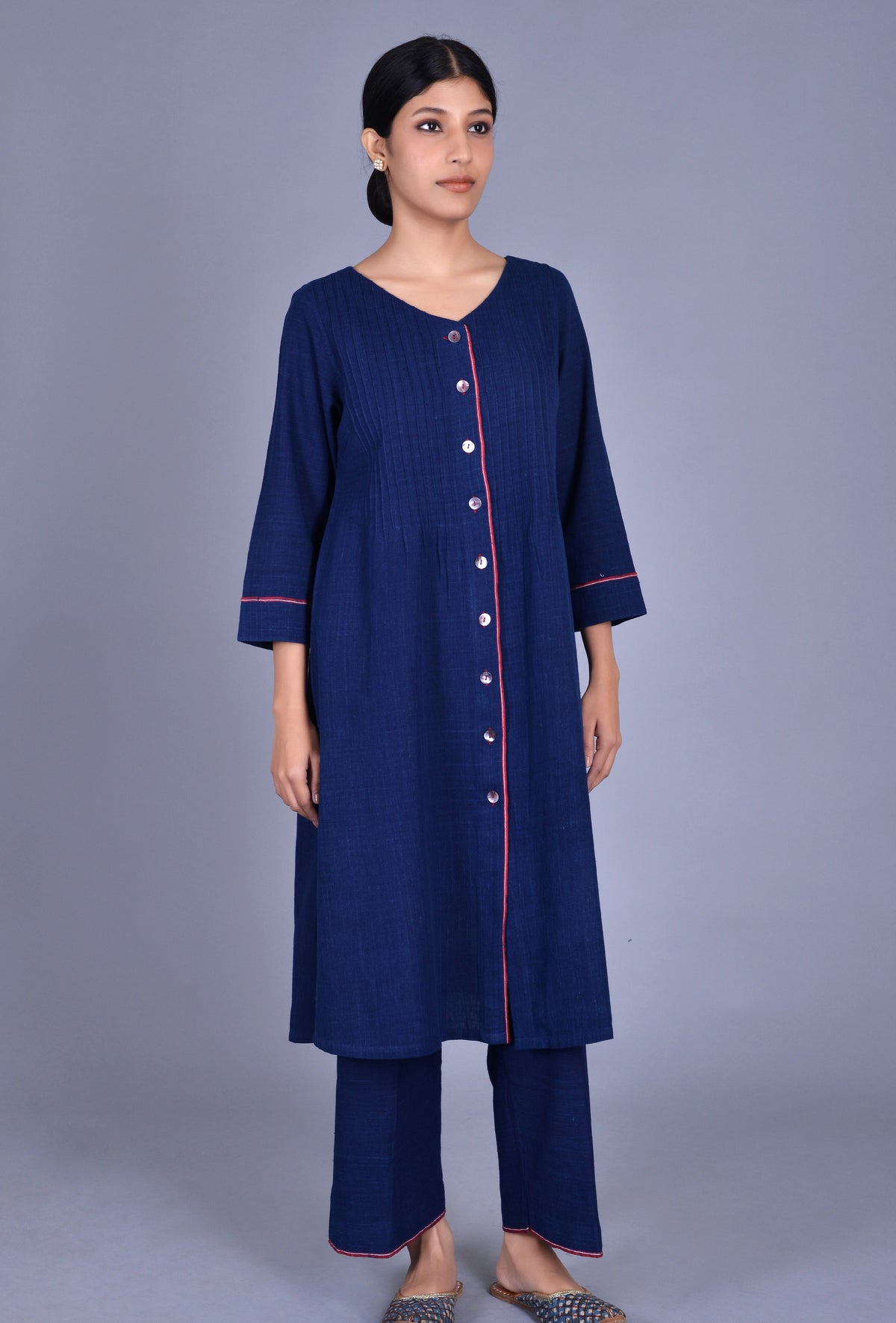 Indigo Khadi Cotton Kurta