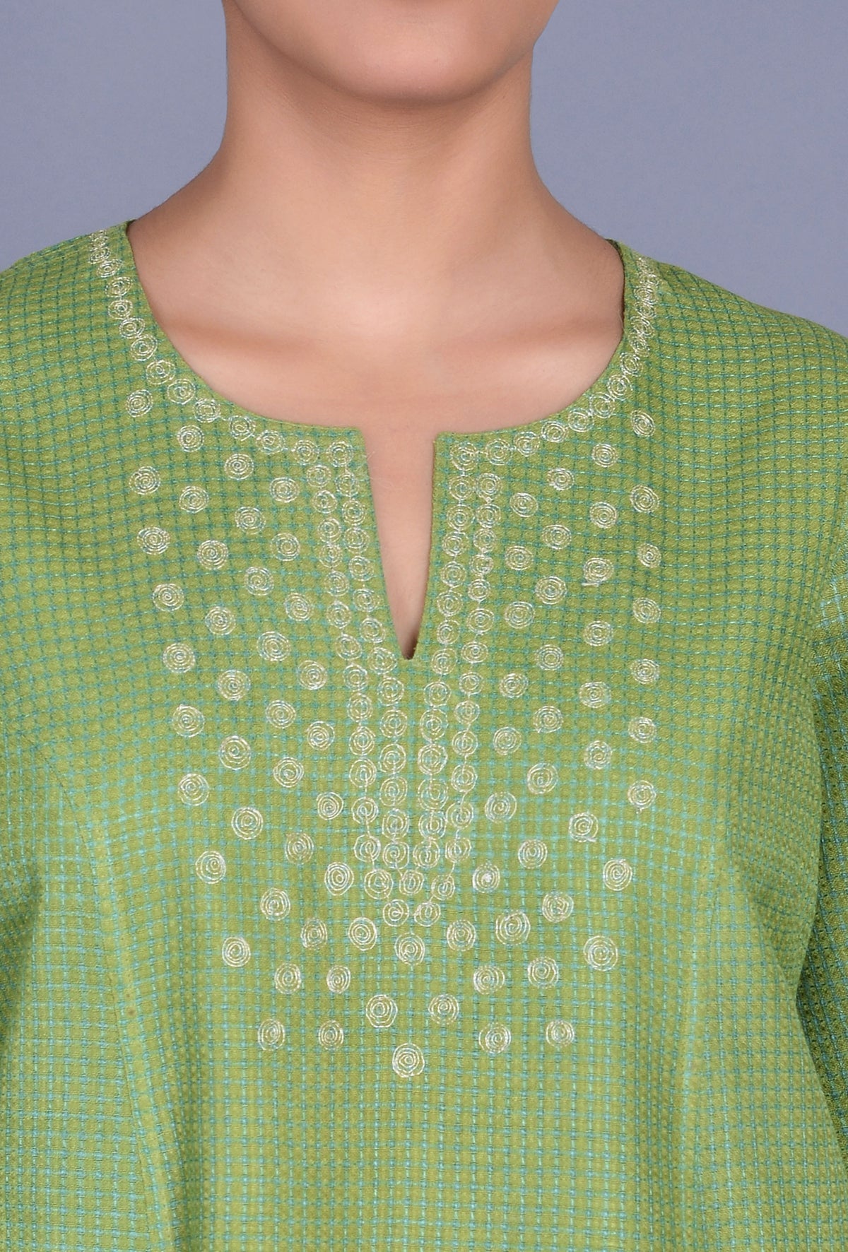 Slit Neck Silk Ensemble