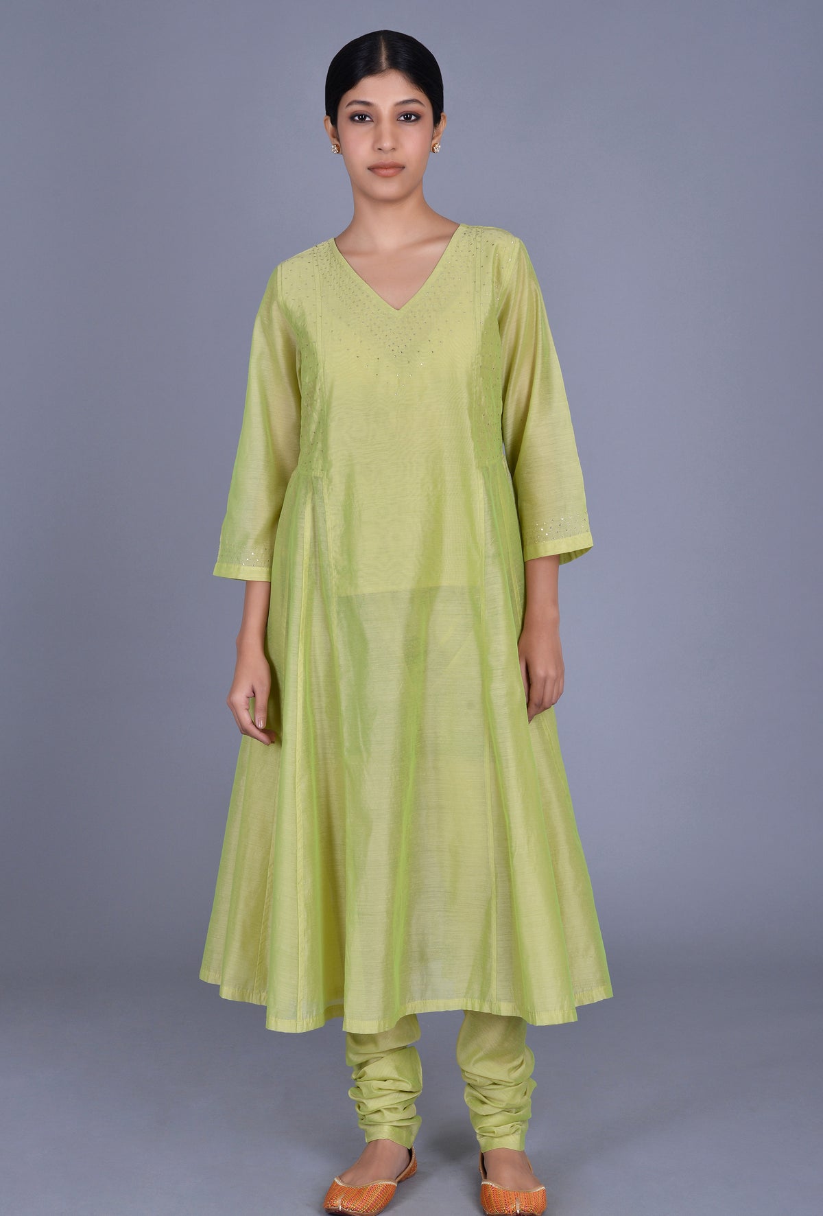 Chanderi Silk Kali Ensemble