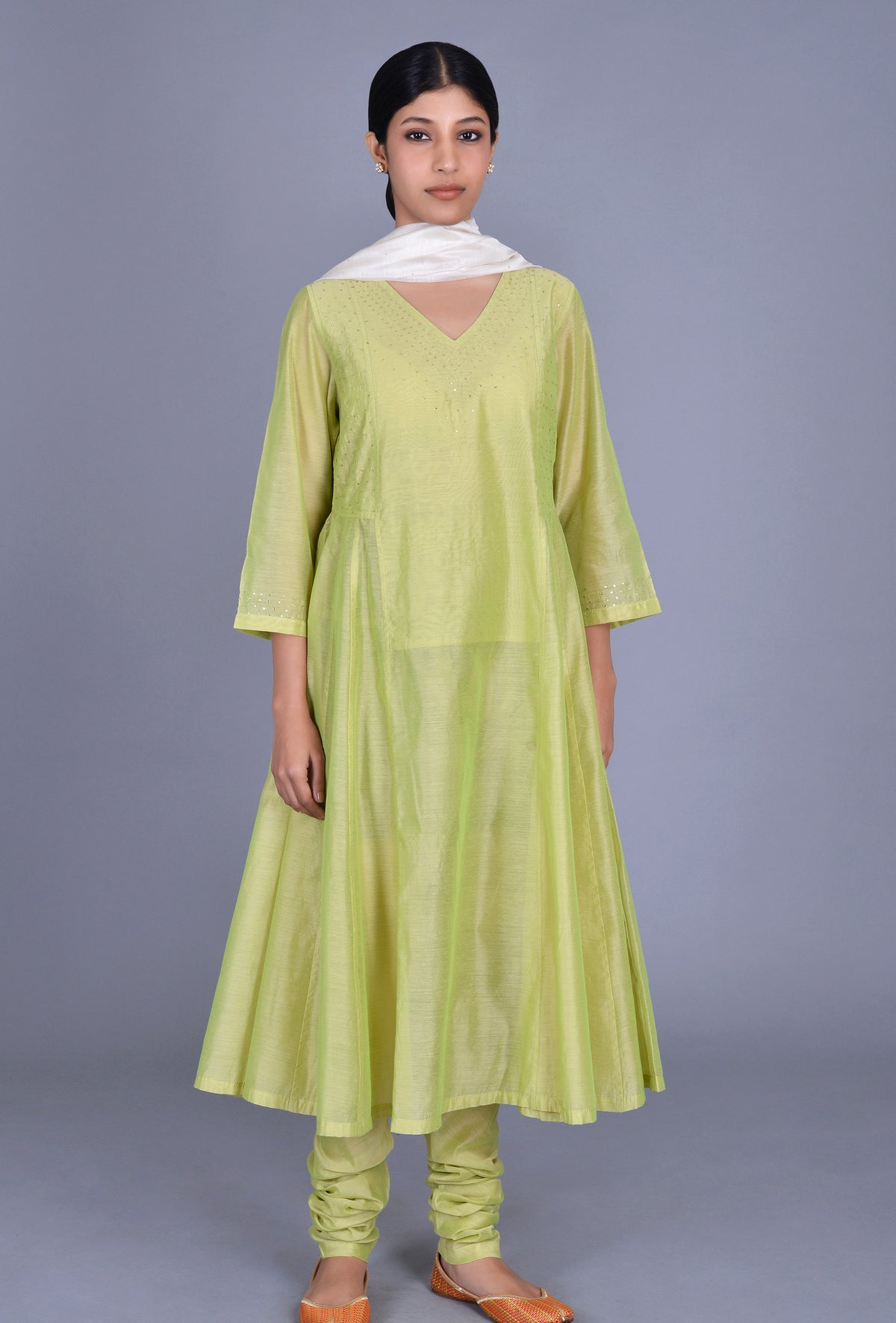 Chanderi Silk Kali Ensemble