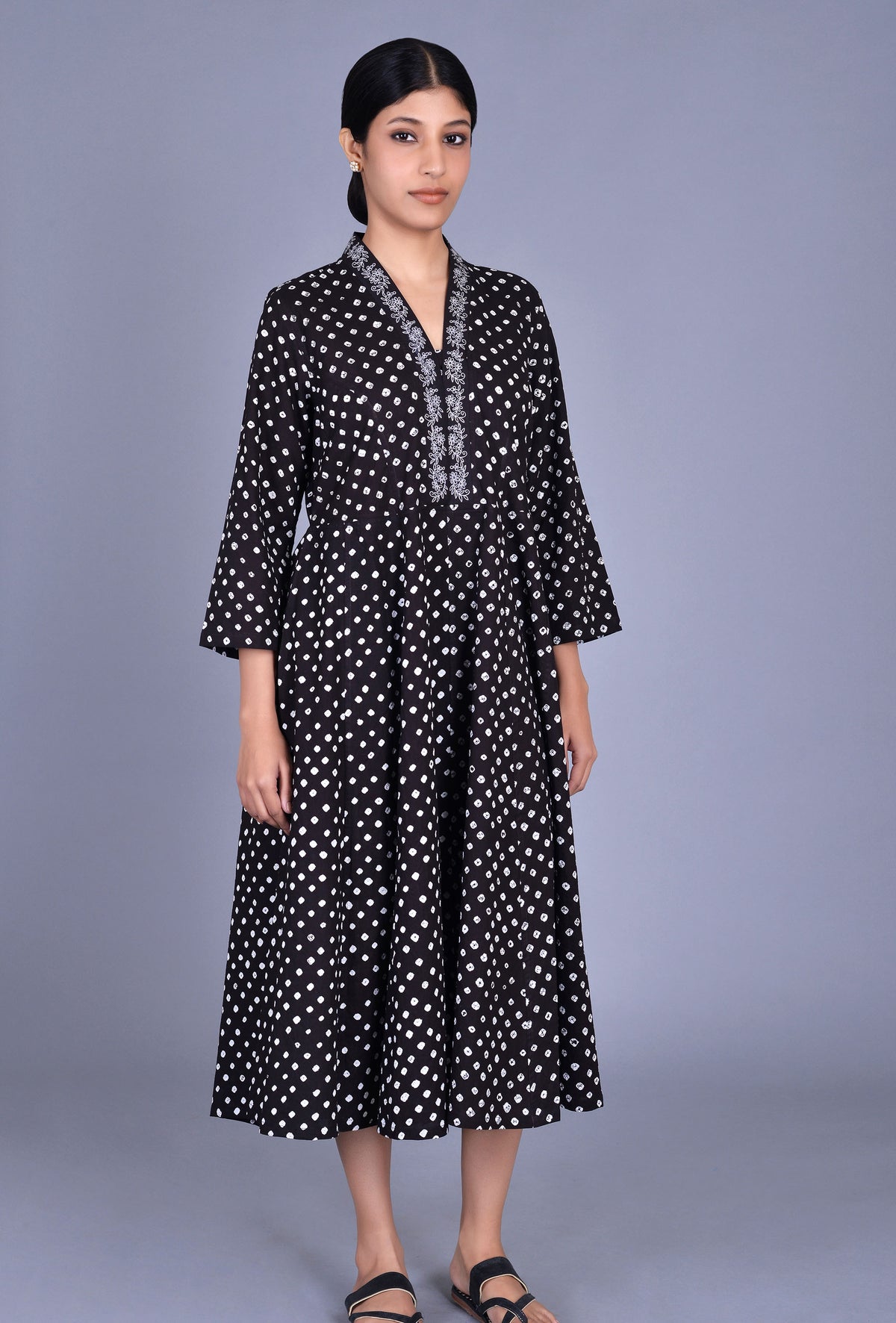 Cotton Bandhani Kali Dress