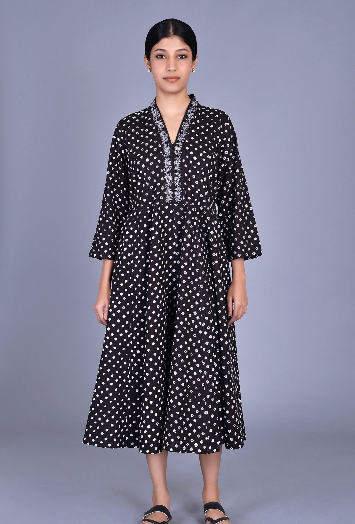 Cotton Bandhani Kali Dress