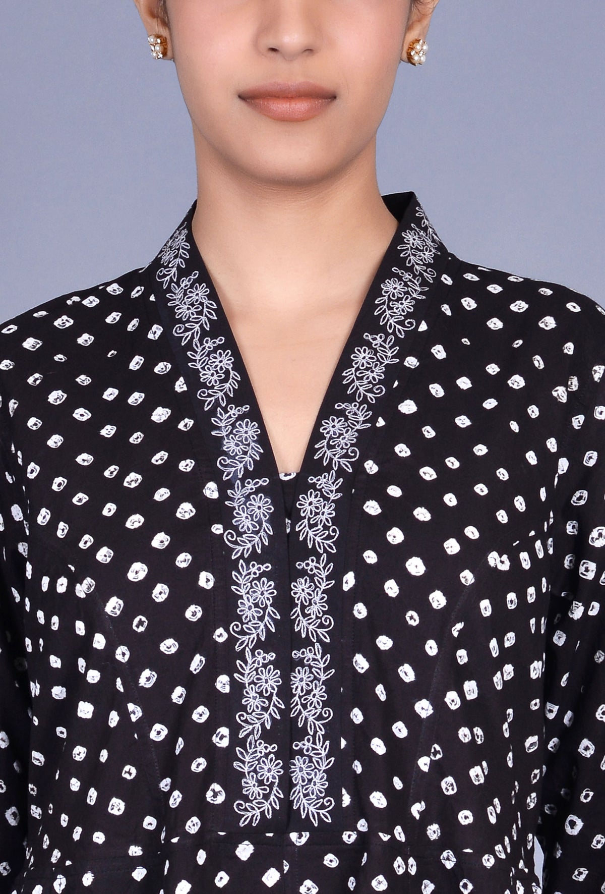 Cotton Bandhani Kali Dress