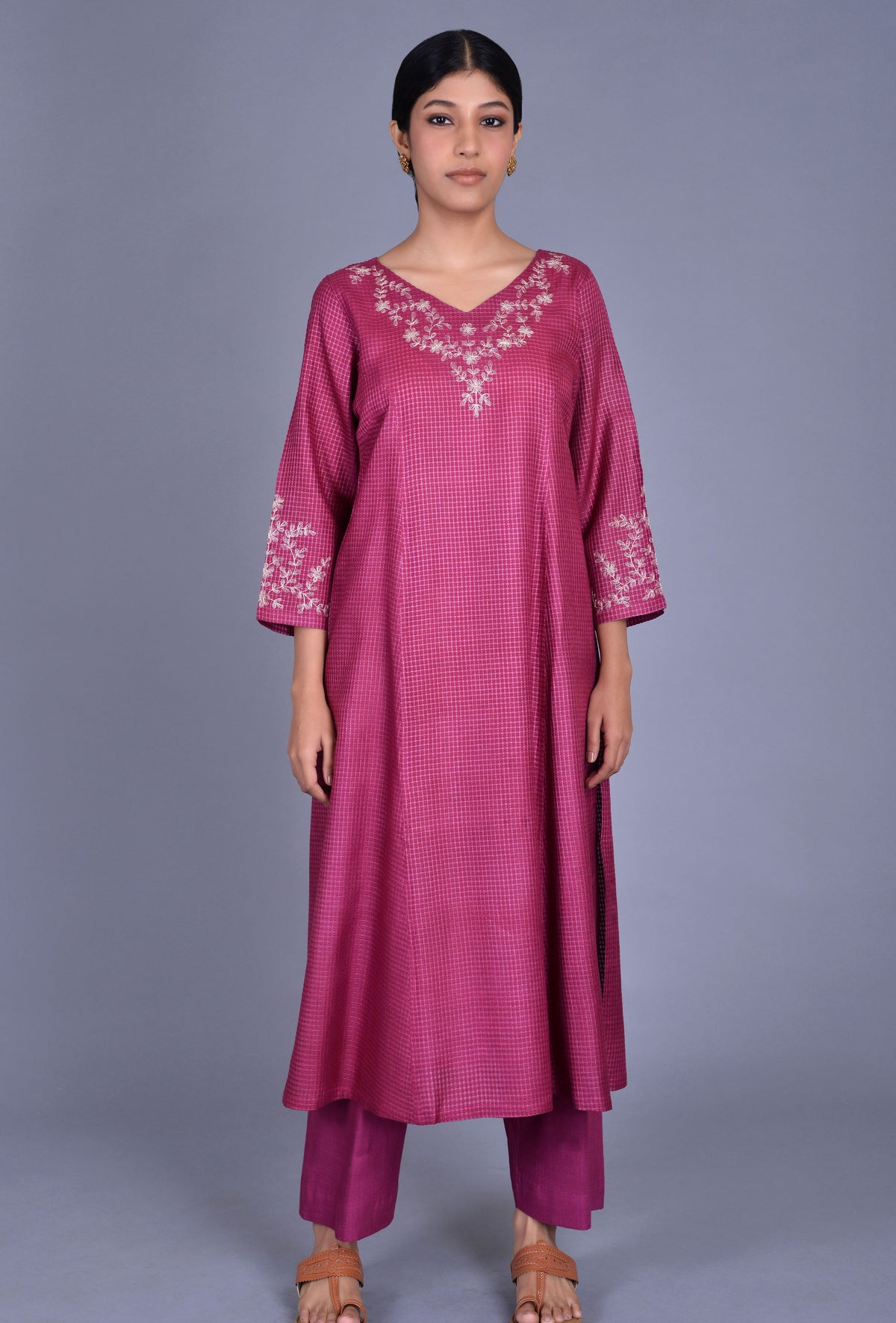 Purple Silk Ensemble