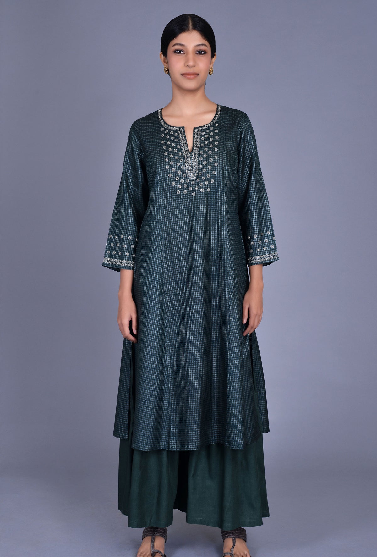 Charcoal Silk Ensemble