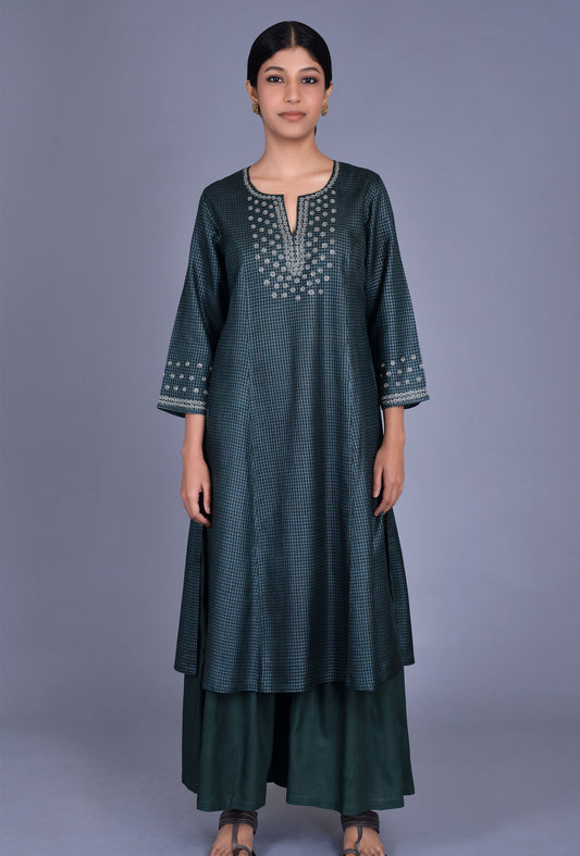 Charcoal Silk Ensemble