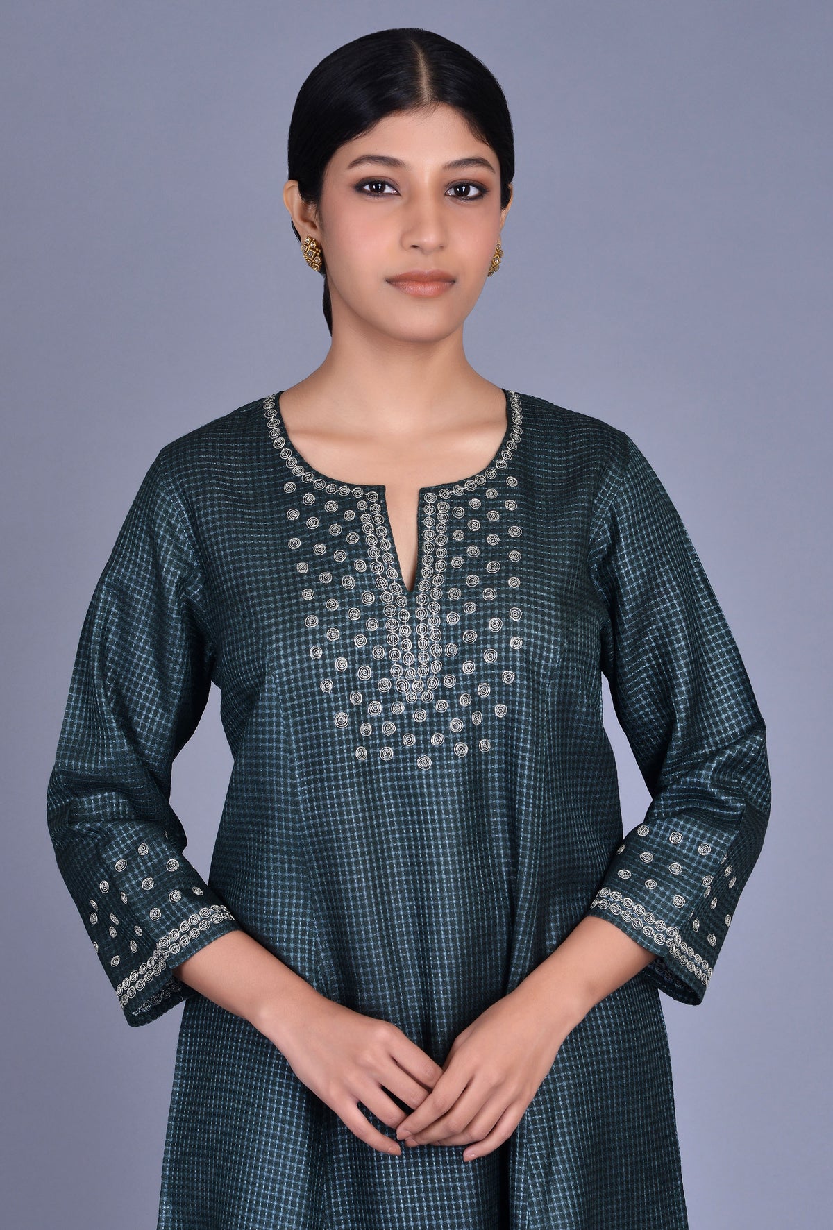 Charcoal Silk Ensemble