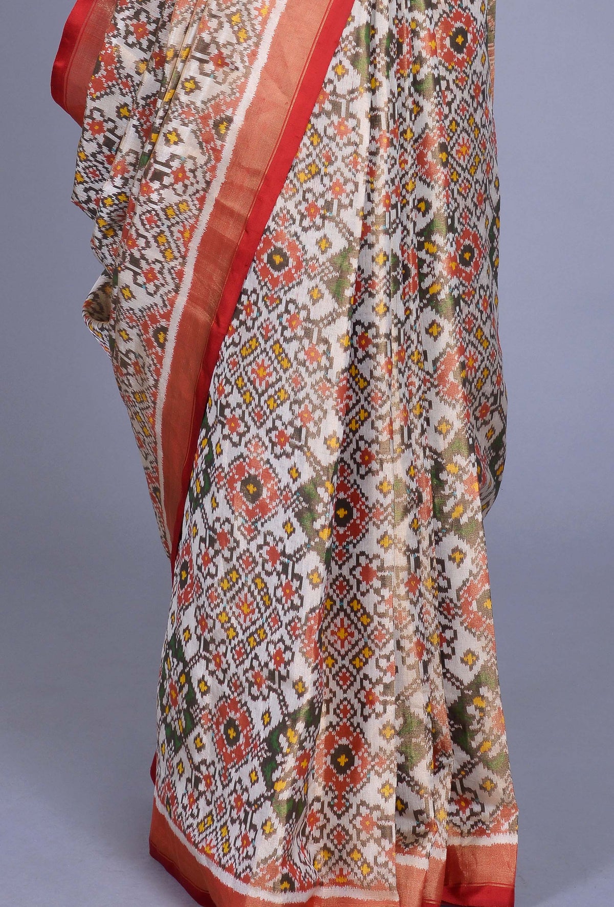 Off White Tissue Patola Saree