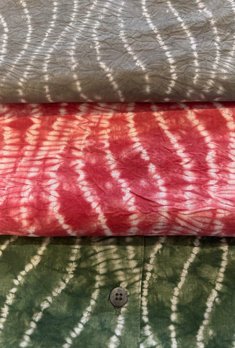 Tennis Collar Shibori Shirt